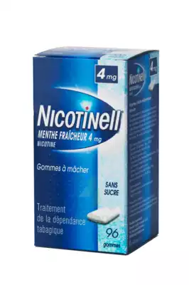 Nicotinell Menthe Fraicheur 4 Mg Sans Sucre, Gomme à Mâcher Médicamenteuse 8plq/12 à CHENÔVE