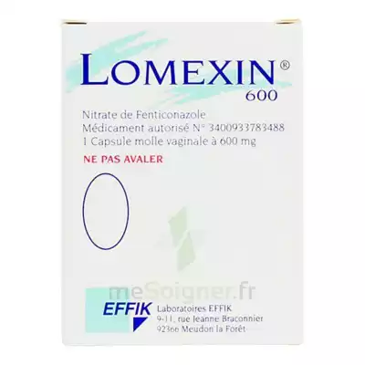 Lomexin 600 Mg Caps Molle Vaginale Plq/1 à CHENÔVE