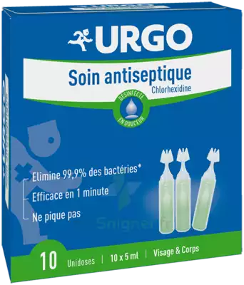 Urgo Soins Solution Antiseptique Chlorhexidine 0,2% B/12 à CHENÔVE